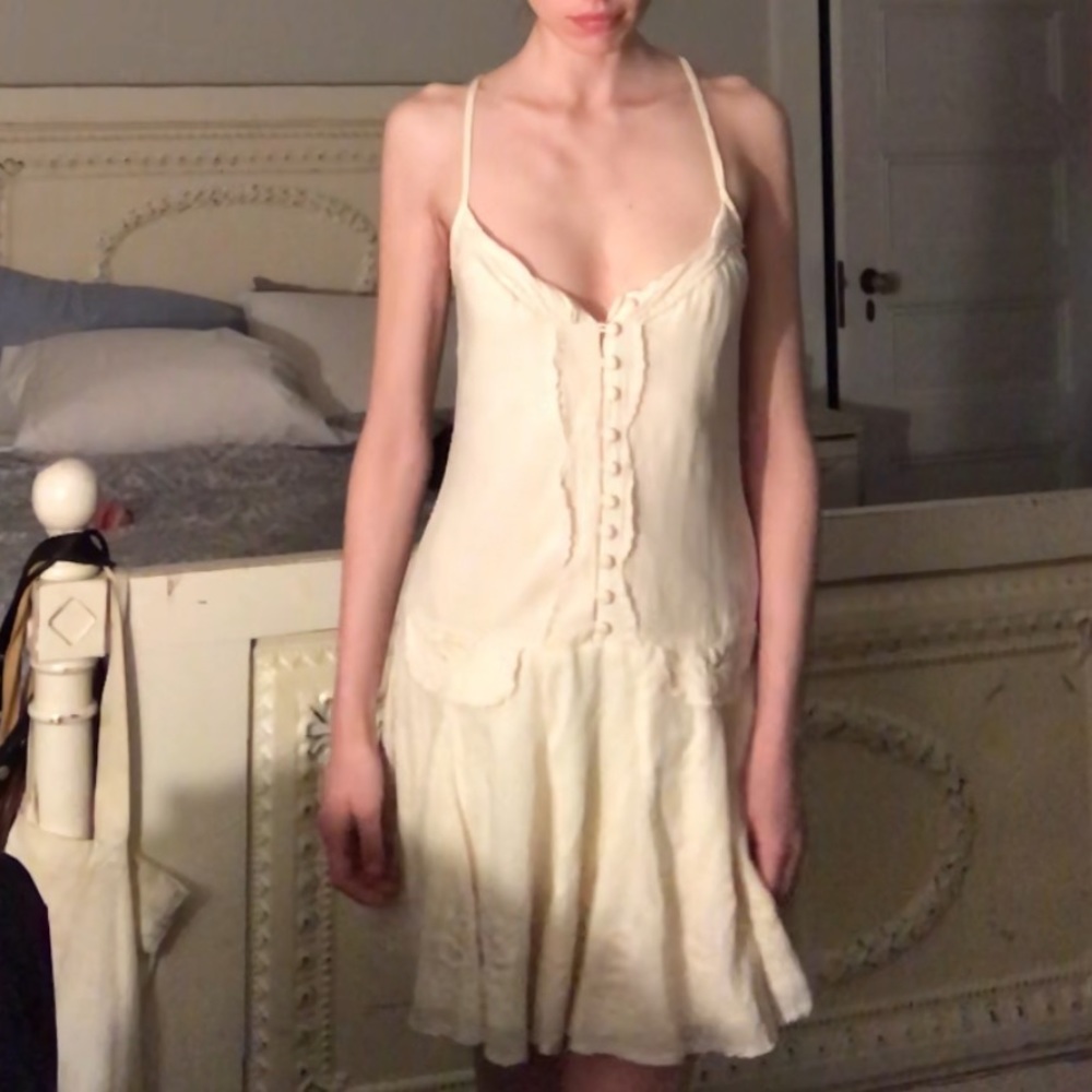 French Connection Cream Dainty Dreamy Sundress